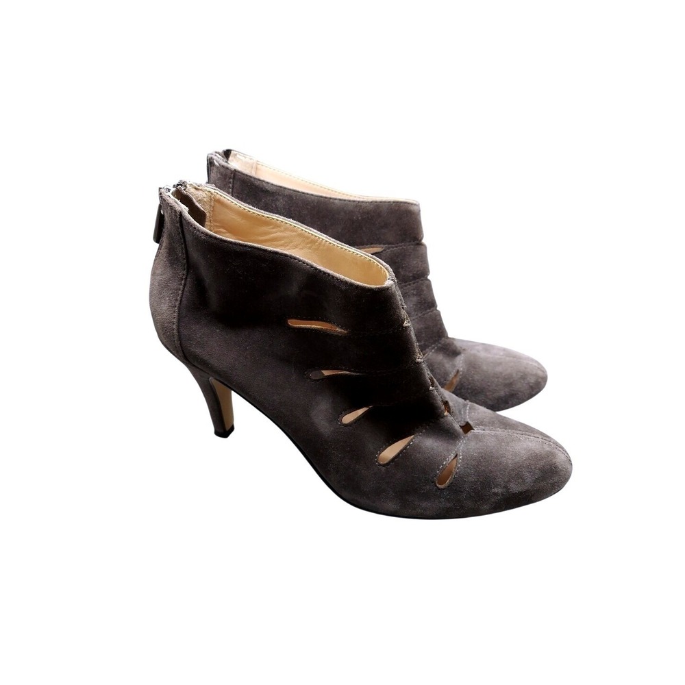 Adrienne Vittadini Womens Booties‎ Size 7 Charcoal w/ Heel